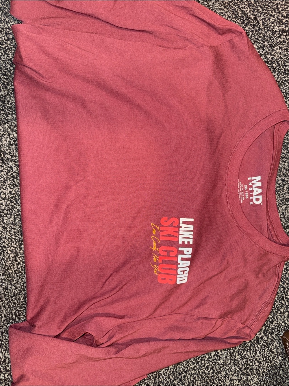 MAD Engine Long Sleeve Lake Placid Ski Club Tee - Dusty Red